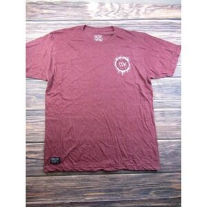 Howitzer Style Mens Sz XL Maroon Red Short Sleeve Crewneck Tee T Shirt Military